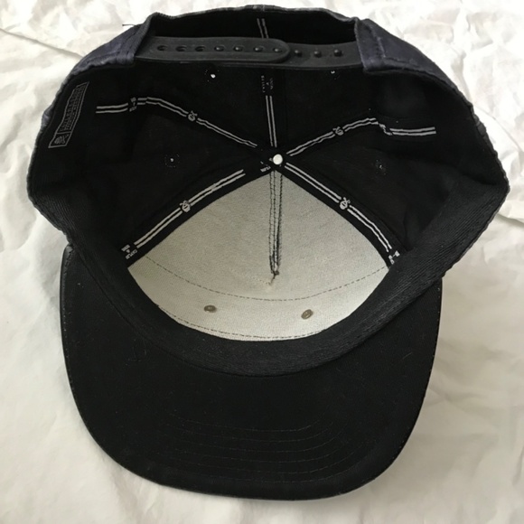 NWOT CAYLER & SONS NOMERCY 100% Cotton Snapback Cap Hat Black Faux Leather Brim - Picture 8 of 11